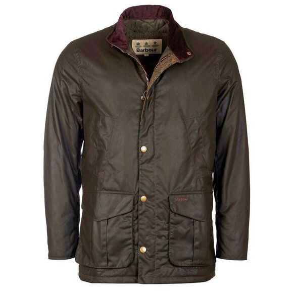Barbour Mens Hereford Waxed Cotton Jacket Small Olive - NWT $400 - Picture 9 of 9
